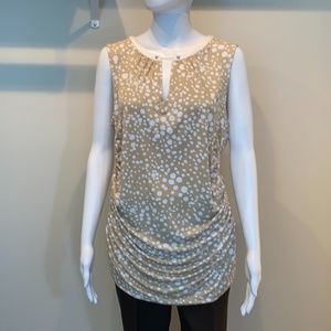 NY&C Lg Hazelnut Latte Sleeveless Top